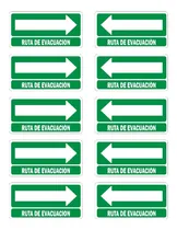 Comprar Señalamientos Ruta De Evacuación Paquete De 10 Piezas