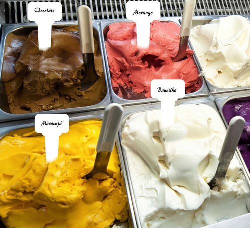 10 Plaquinhas De Qualidade P/ Identificar Sabores De Sorvete