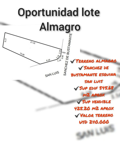 Imagen 1 de 5 de Terreno En Esquina/ Almagro