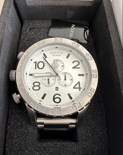 Reloj Nixon Hombre 51 30 Plateado Big Daddy Acero Sumergible 189.870