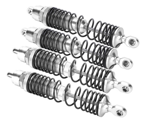 . Amortiguador Metálico Silver Rc Delantero Y Trasero De 4