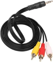 Comprar Pack 2 Cable 3 Rca A 1 Plus Auxiliar Audio Video Sup Retro