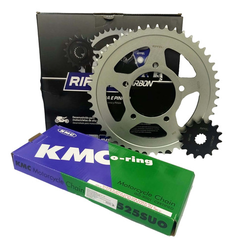 Kit Relação Bandit 650 Gsx 650f 07/16 Riffel+kmc C/ Retentor
