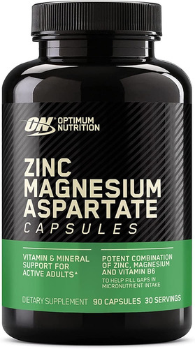 Zinc, Magnesio Aspartate 90 Capsulas Optimum Nutrition