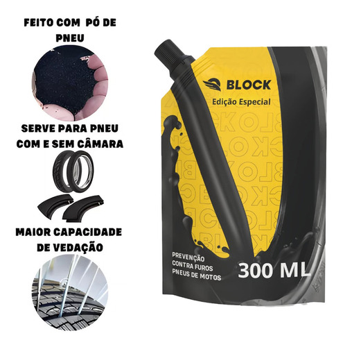 Block Selantes - Selante Anti Furo Pneus Block Motos 300 Ml