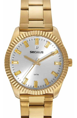 Relógio Seculus Feminino Analógico 44150lpsvds1 Dourado Cp