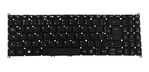 Teclado Para Acer Aspire 5 A515-52-56a8 - Abnt2 Preto Com Ç Idioma Português Brasil