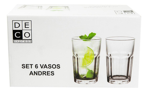 Set 6 Vasos Andres 300 Ml