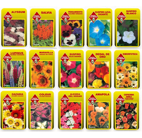 Pack 25 Semillas Flores Ornamentales Colores Y Variedad