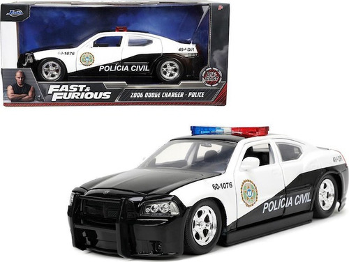 Jada 1:24 Dodge Charger Policia Civil Rapido Y Furioso