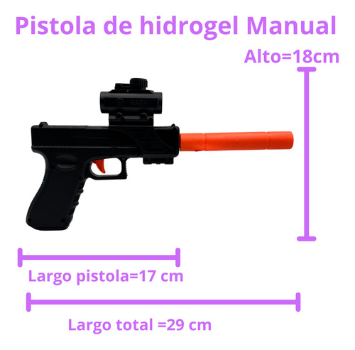 1 Pistola Hidrogel Manual Juguete Lanzador Balas Gel