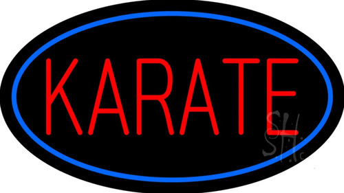 Letrero Led Neon Karate Deporte Ancho 65cm Luminoso