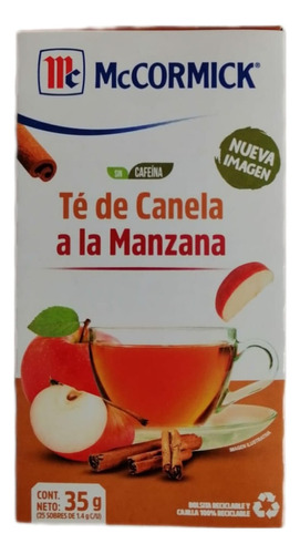 Caja De Té Canela Manzana Mccormick Con 24 Paquetes De 25 So