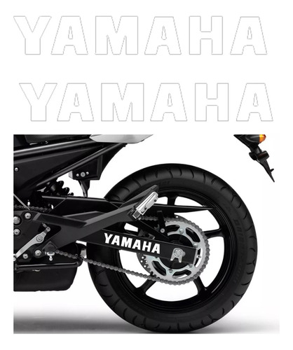Par Adesivo Resinado Refletivo Balança Para Yamaha Xj6 13561 Cor Branco