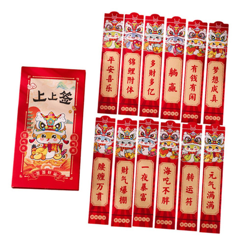 12pçs Envelopes Vermelhos Festival Lunar Tradicional