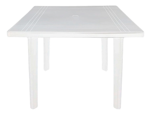 Mesa Multiuso Quadrada Área De Lazer Branca Desmontável Cor Branco