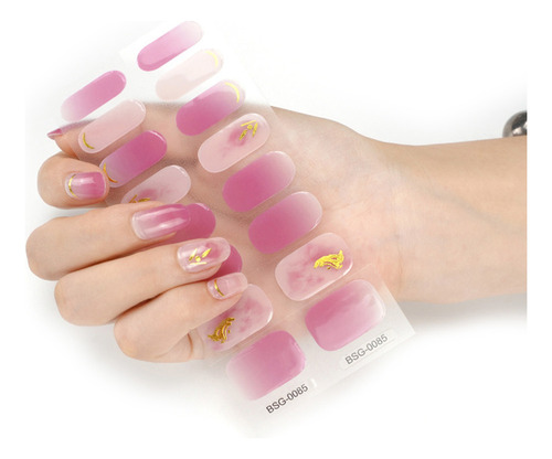 Tiras Adhesivas De Esmalte De Uñas En Gel Semicuradas (0085