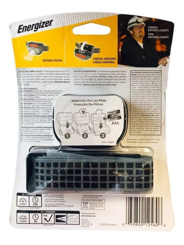 Imagen 2 de 4 de Linterna Minera Energizer 400 Lumens De 5 Modos El Jabali