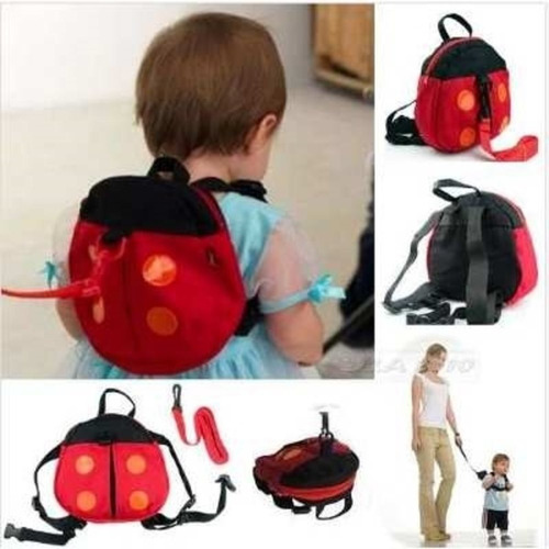 Mochila Joaninha Infantil Coleira Guia Segurança Bebe