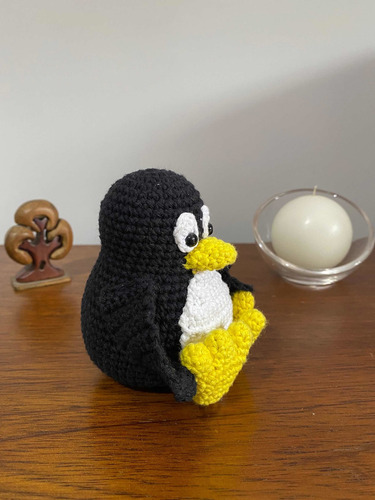 Tux Amigurumi Pinguino Linux Tejido A Crochet
