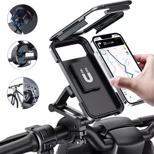Soporte Celular Moto Bicicleta Impermeable 360 2 Piezas