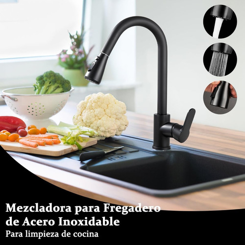 Grifo De Cocina Monomando Con Rociador Retráctil