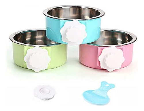 Cuenco Para Perros, De Acero Inoxidable, Extraíble, Para Con