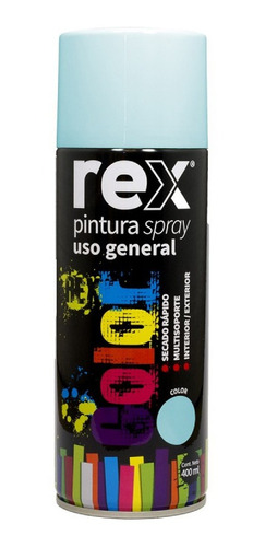 Pintura En Spray Esmalte Celeste 400ml Rex-mimbral