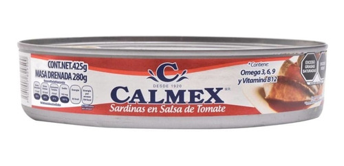 Sardinas Calmex En Salsa De Tomate 425 Gr, Caja 24 Piezas