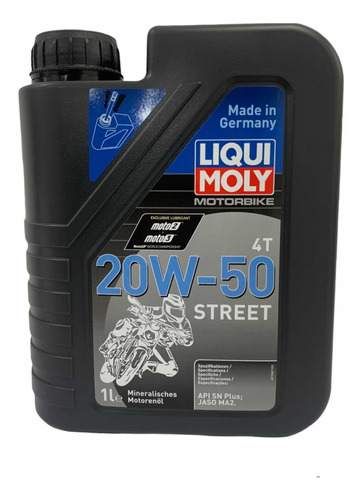 Aceite 20w50 4t Mineral Liqui Moly Para Motos