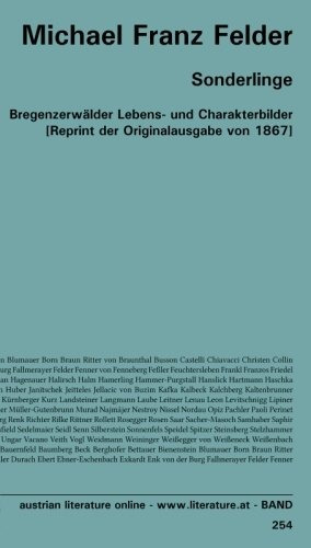 Sonderlinge Bregenzerwalder Lebens Und Charakterbilder [repr