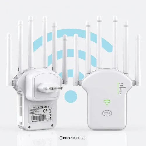 Repetidor Wifi Sinal Internet Ponto De Acesso Roteador Gigabit Banda Dupla 6 Antenas Uso Interno Externo Wireless Amplificador Potente Sem Fio Turbo Longo Alcance Ganho Longa Distâ