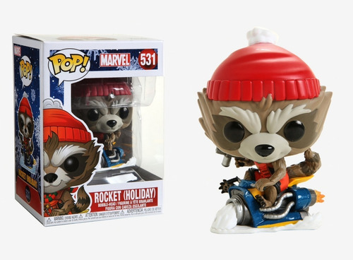 Funko Pop Rocket Holiday 531 Marvel Nuevo Original Coleccion