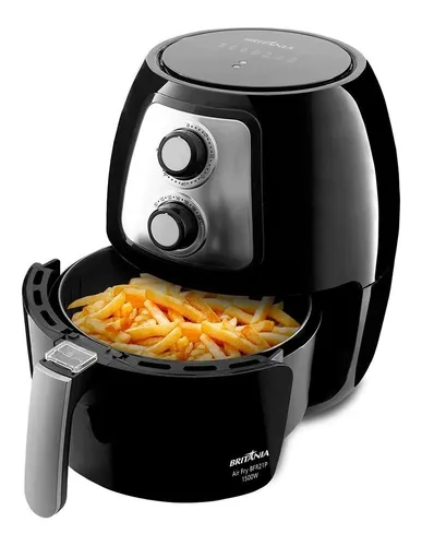 Fritadeira Air Fryer 1500w Bfr21p Preta E Inox Britânia 220v Cor Preto