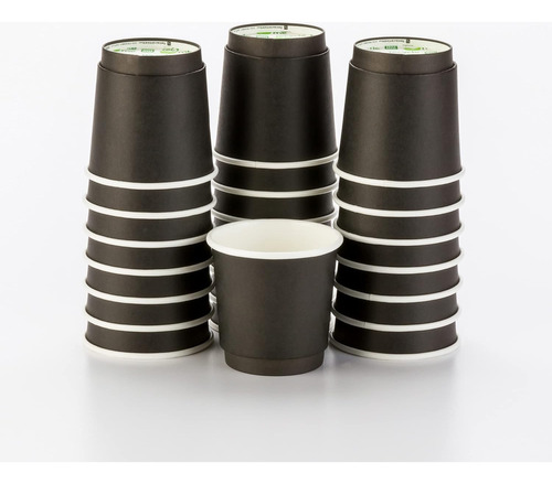 500-ct Desechables Negro 4-oz Tazas De Bebidas Calientes Con