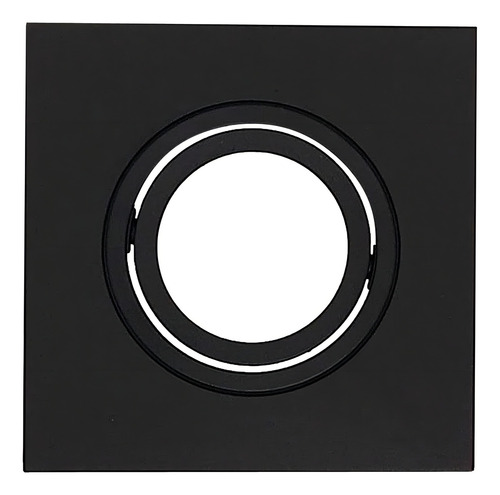 Kit Spot Preto Quadrado Mr16 E Lâmpada Mr16 4w 6500k Gu10 110v/220v