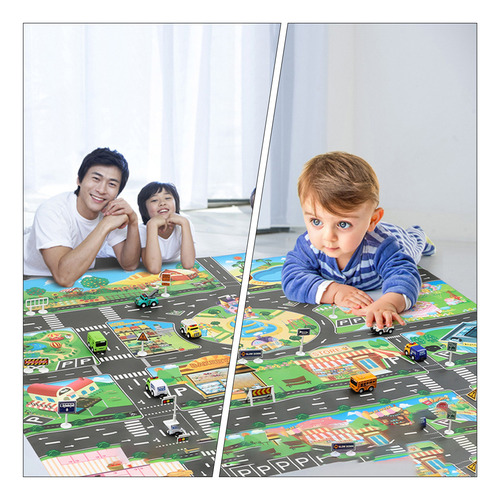 1 Juego De Juguetes Para Niños Con Mapa De Escenas De Tráfic
