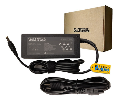 Cargador Steell & Decker Laptop Hp 18.5v 3.5a, Pin Amarillo.