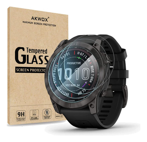 Vidrio Templado X4 P/ Reloj Garmin Fenix 7x /7x Solar 51mm 