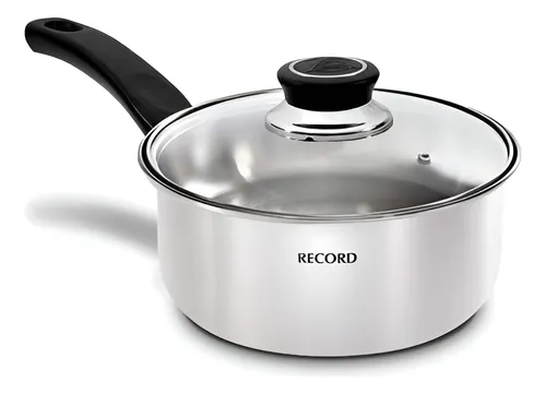 comprar Cacerola Record Acero Inoxidable Inoxset Tapa Vidrio N°16 Color Plateado