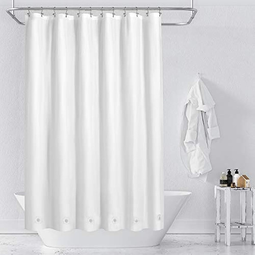 Cortina De Ducha Barossa Design Liso Blanco
