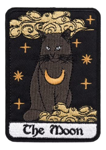 Tarjeta De Tarot  El Gato De La Luna  Termoadhesivo