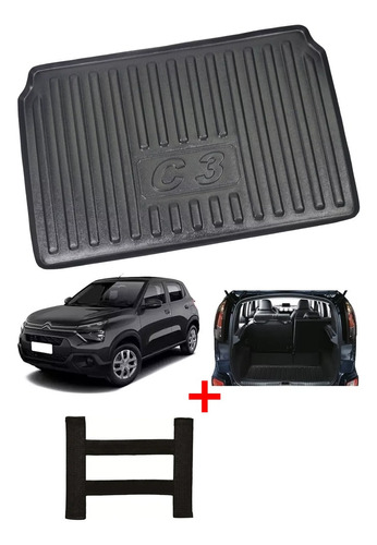 Bandeja De Porta Malas Citroen Novo C3 2023  + Organizador