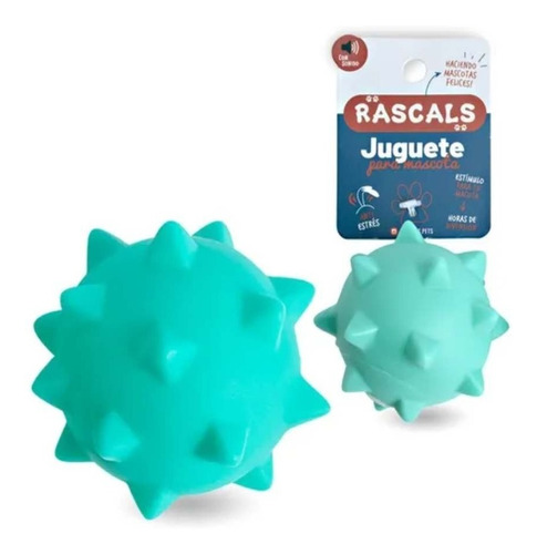 Pelota Erizo Rascals Vinilo 8 Cm Con Chifle Para Perros