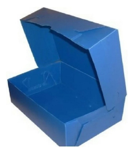 Caja Archivo Plastica Azul Oficio 9 38x26x09 X Unid Tandil