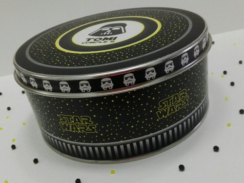 Star Wars Lata Central Con 40 Chocolatines Personalizados