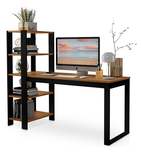 Escrivaninha Home Office: Design Moderno Para Notebook E Pc