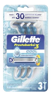 Rastrillos Desechables Gillette Prestobarba3 Cool 3 Piezas