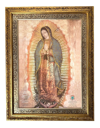 Cuadro Virgen De Guadalupe 90x70 Firma Carlos Aguiar Retes