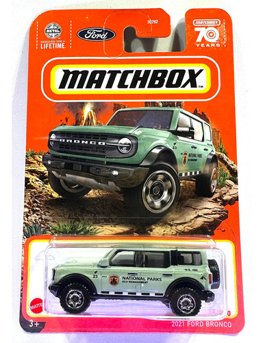 Camioneta Troca 2021 Ford Bronco Matchbox Mbx Mattel